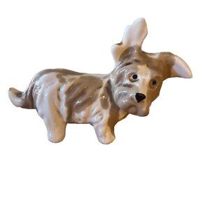 Vintage Jack Russell Terrier Porcelain Dog Figurine Brown And White